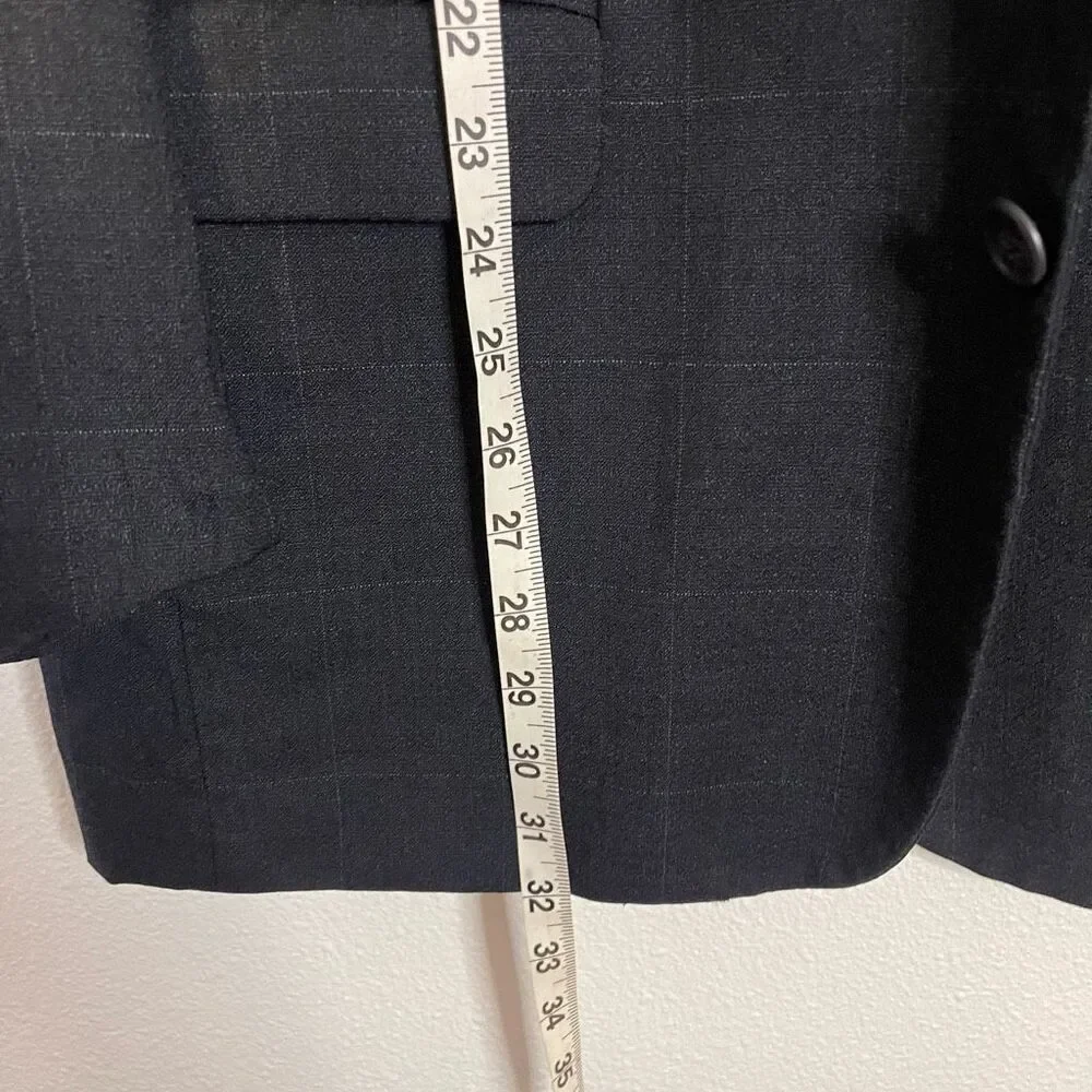 Christian Dior Monsieur Gray Plaid 2 Button Suit‎ Jacket Size 44